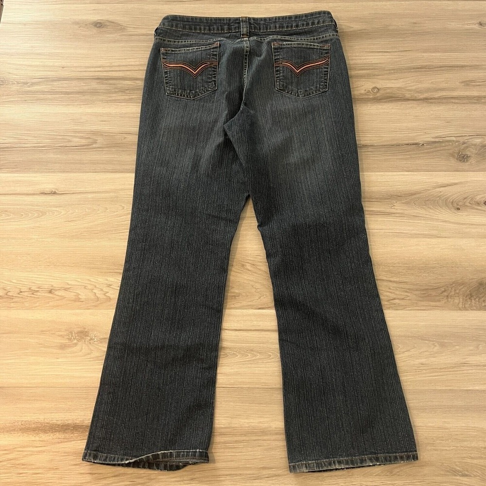 Riders Copper Jeans Womens Petite 11 Dark Blue Denim Bootcut Straight Leg - Picture 2 of 8